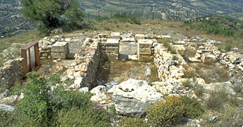 View of Anemospilia from the south
