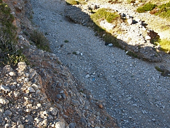 Gournia harbour: likely site of the dam