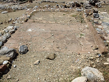 Zakros: paving in the Minoan town