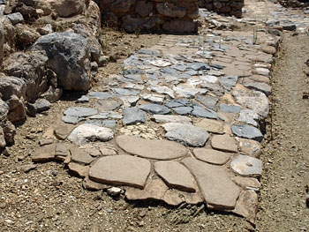 Zakros: paving in the Minoan town (detail)